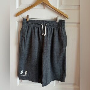 Under Armour Men's UA Rival Terry Shorts - Dark Grey - Size Medium